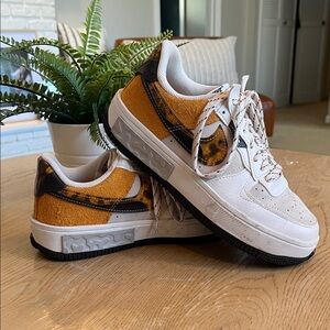 Nike Air Force 1 Low with Tortoise and Tan Accents